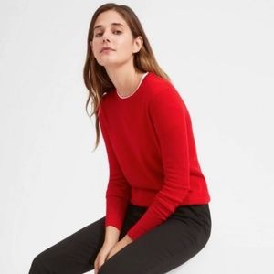 Everlane Ruby Red 100% Cashmere Crew pullover